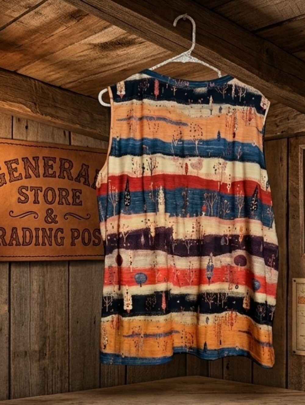Sleeveless Striped Multi-Color Women's Tank Top